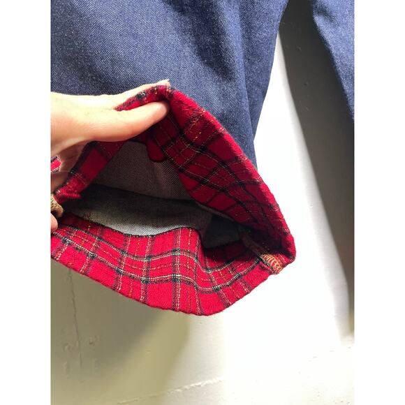 NEW Lane Bryant Boyfriend Mid-Rise Denim Jeans Plaid Red Cuffs Size 24 - Picture 7 of 8